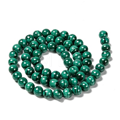 Natural Malachite Beads Strands G-O166-07A-6mm-1