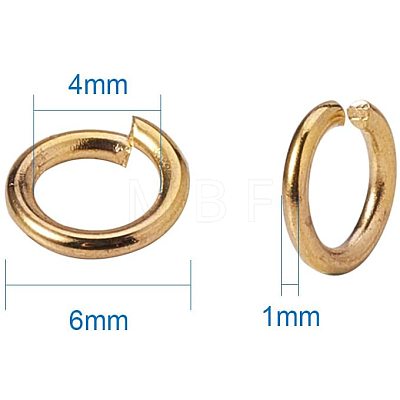 Brass Jump Rings KK-PH0006-6mm-G-1
