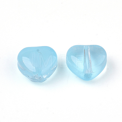 Transparent Spray Painted Glass Beads GLAA-N035-02-A06-1