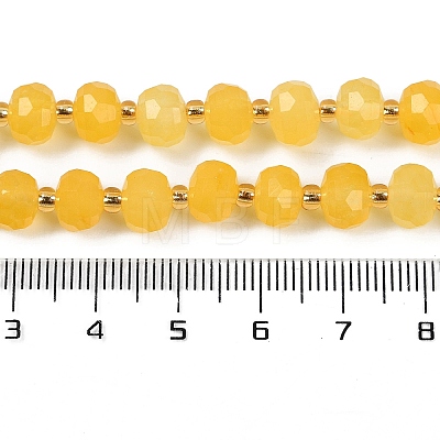 Natural Yellow Agate(Dyed & Heated) Beads Strands G-H057-A14-03-1