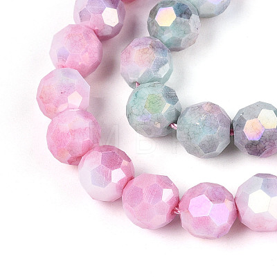 Anti-Tarnish Electroplate Glass Beads Strands EGLA-T021-10mm-15-06-1