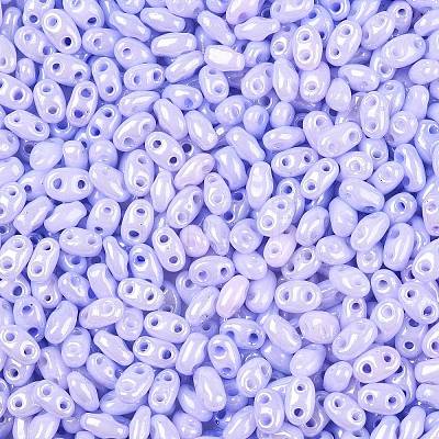 Opaque Colours Luster Glass Seed Beads SEED-T006-02C-1