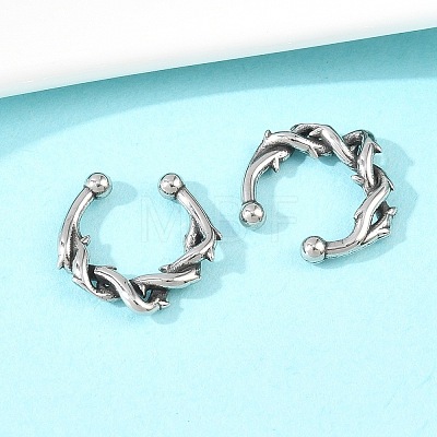 316 Stainless Steel Hoop Nose Rings AJEW-C044-05B-AS-1
