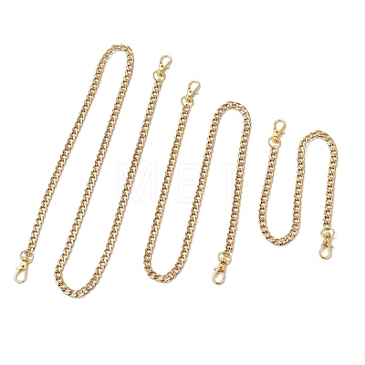 3Pcs 3 Sizes 304 Stainless Steel Curb Chain Purse Chains AJEW-BA00160-1