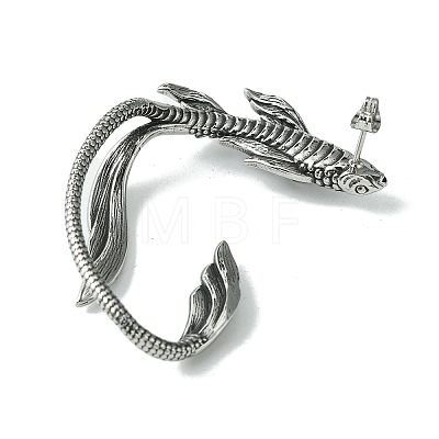 316 Surgical Stainless Steel Cuff Earrings EJEW-E300-17AS-03-1