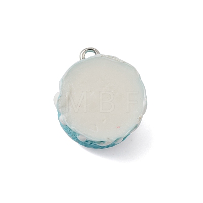 Imitation Strawberry Cake Resin Pendants RESI-TAC0015-08A-1