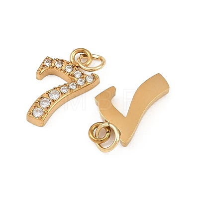 304 Stainless Steel Rhinestone Pendants STAS-N133-03H-G-1