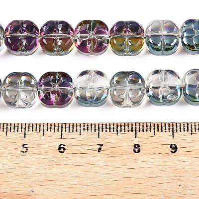 Electroplate Glass Beads Strands EGLA-T021-06G-1