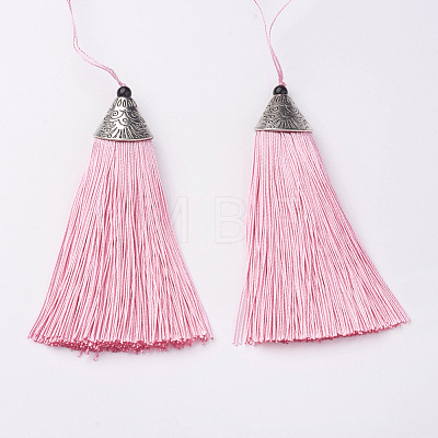 Nylon Tassels Big Pendant Decorations HJEW-G010-A11-1