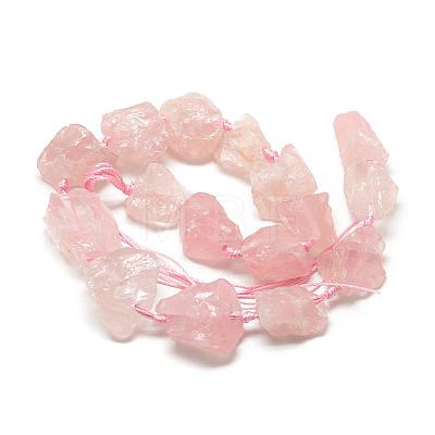 Natural Rose Quartz Beads Strands G-R421-02-1