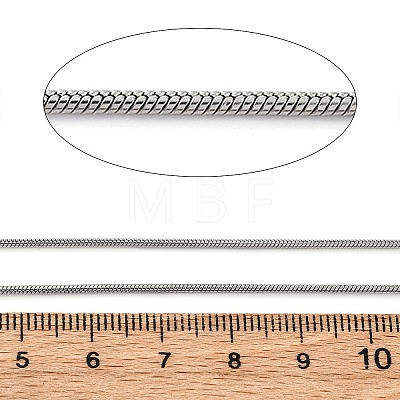 304 Stainless Steel Round Snake Chains CHS-M009-01P-01-1