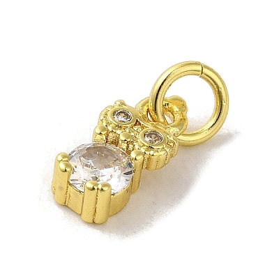 Brass Micro Pave Cubic Zirconia Charms KK-M283-24A-01-1