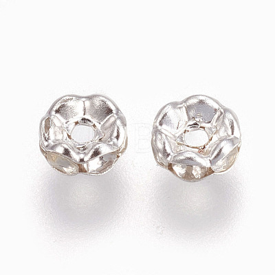 Iron Rhinestone Spacer Beads RB-A008-6MM-S-1