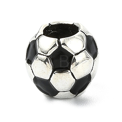 Soccer Season Alloy Enamel European Beads FIND-G113-07AS-03-1