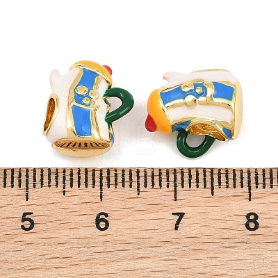 Brass Enamel Pendants KK-CBAEBFB-03G-1