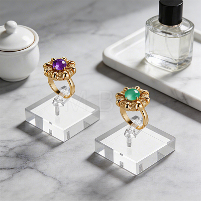 Acrylic Single Ring Display Stands RDIS-WH0007-13A-1