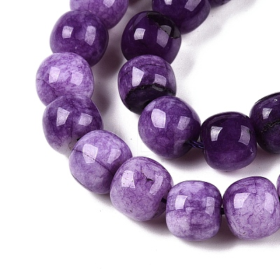 Dyed Natural White Jade Beads Strands G-T138-S13-1