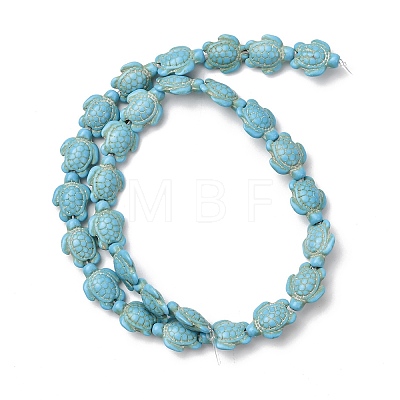 Synthetic Turquoise Dyed Beads Strands G-B184-D02-02-1