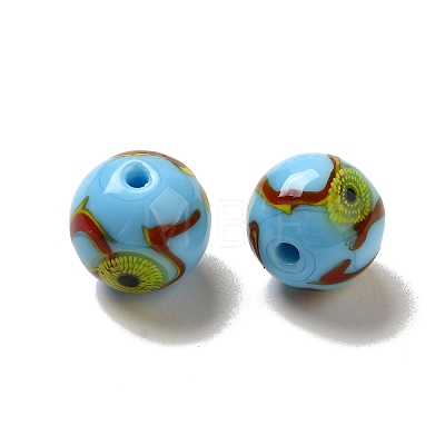 Handmade Lampwork Beads Strands LAMP-G162-08A-09-1