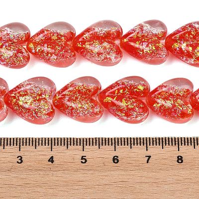 Handmade Foil Glass Beads DICH-C001-01G-1