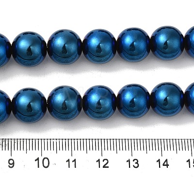 Electroplated Synthetic Magnetic Hematite Beads Strands G-I364-K01-1