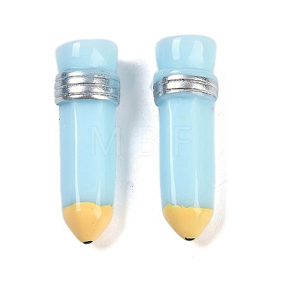 Pencil Resin Cabochons RESI-Q014-06E-1