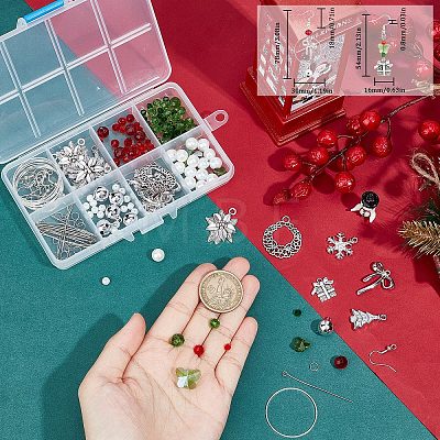 DIY Christmas Theme Earrings Making Kit DIY-SC0021-63-1