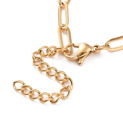 304 Stainless Steel Heart Pendant Necklace for Women NJEW-G018-10G-1