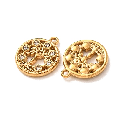 304 Stainless Steel Rhinestone Pendants RB-CBA5CCB-04G-1