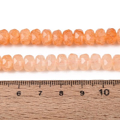 Imitation Jade Crackle Glass Beads Strands GLAA-N068-01A-A14-1