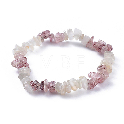 Natural Mixed Stone Chip Stretch Bracelets BJEW-JB04490-1