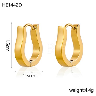 304 Stainless Steel Hoop Earrings STAS-OY016-77G-1