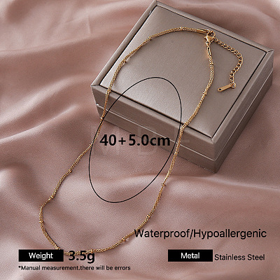 Vintage 304 Stainless Steel Mesh Chain Necklaces VZ3032-3-1
