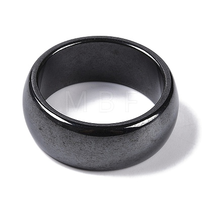 Magnetic Synthetic Hematite Finger Ring RJEW-A047-02A-1