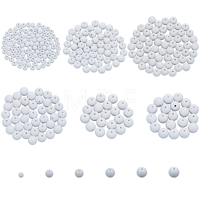 340Pcs Opaque Acrylic Beads MACR-CA0001-36-1