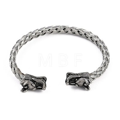 304 Stainless Steel Cuff Bangles for Women STAS-M023-15A-1