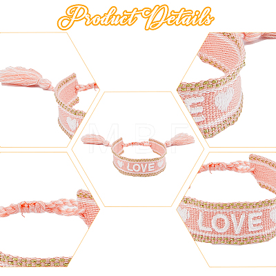 5Pcs 5 Colors Adjustable Nylon Braided Cord Bracelets Set BJEW-FI0001-12-1