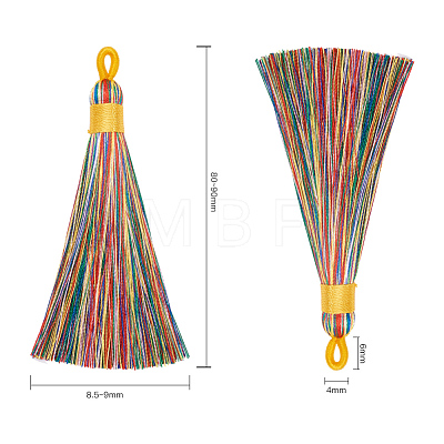 Polyester Tassel Big Pendants Decoration AJEW-S059-11-1