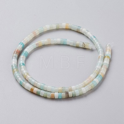 Natural Flower Amazonite Beads Strands G-F631-A34-1