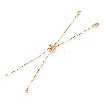 Rack Plating Adjustable Brass Slider Bracelet Making MAK-R025-02G-1-1