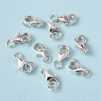 925 Sterling Silver Lobster Claw Clasps STER-I010-8mm-1
