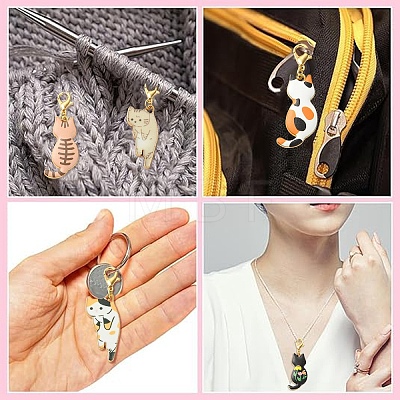12Pcs Alloy Enamel Pendant Decorations HJEW-YW00472-1