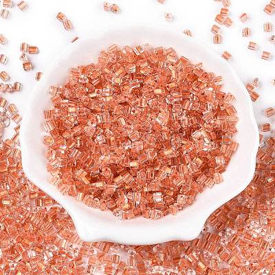 6/0 Transparent Inside Colours Glass Seed Beads SEED-N006-003G-1