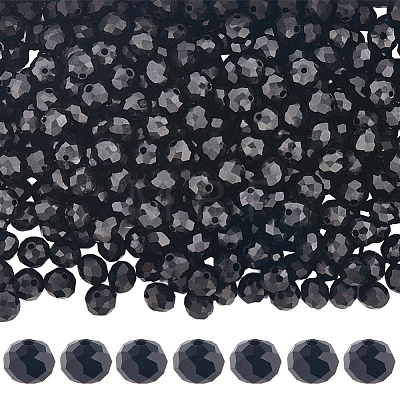 Opaque Solid Color Glass Beads Strands EGLA-LT0001-04A-1