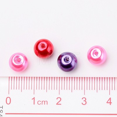 Valentine's Mix Glass Pearl Beads Sets HY-X006-8mm-10-1