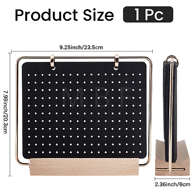 Felt with Iron Display Stands with Wood Base for Brooch ODIS-SC0001-11-1
