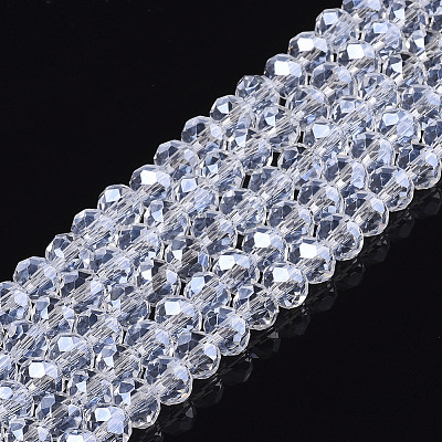 Electroplate Glass Beads Strands X-EGLA-A034-T10mm-A08-1