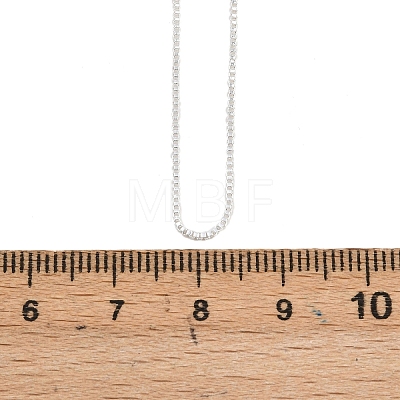 1MM Brass Box Chain Adjustable Slider Necklaces KK-H533-09A-S-1