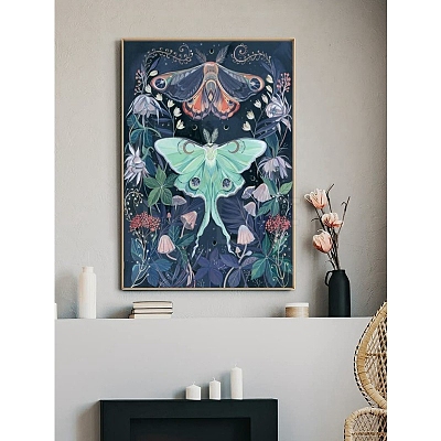 DIY Butterfly & Flower Pattern Diamond Painting Kits WICR-PW0001-42-1