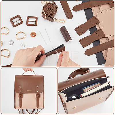 DIY PU Leather Sew on Backpack Kits DIY-WH0297-23A-1